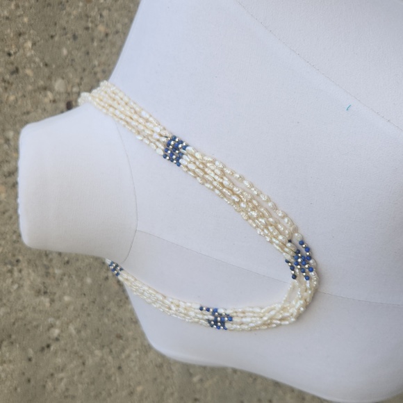 vintate pearl multi strand necklace - Picture 5 of 10